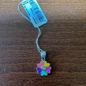 Sterling silver flower pendant